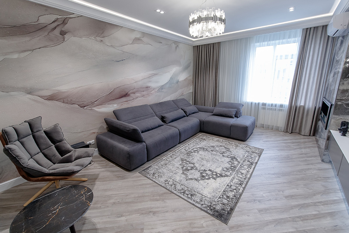 Реализация гостиной в стиле "Современная классика"