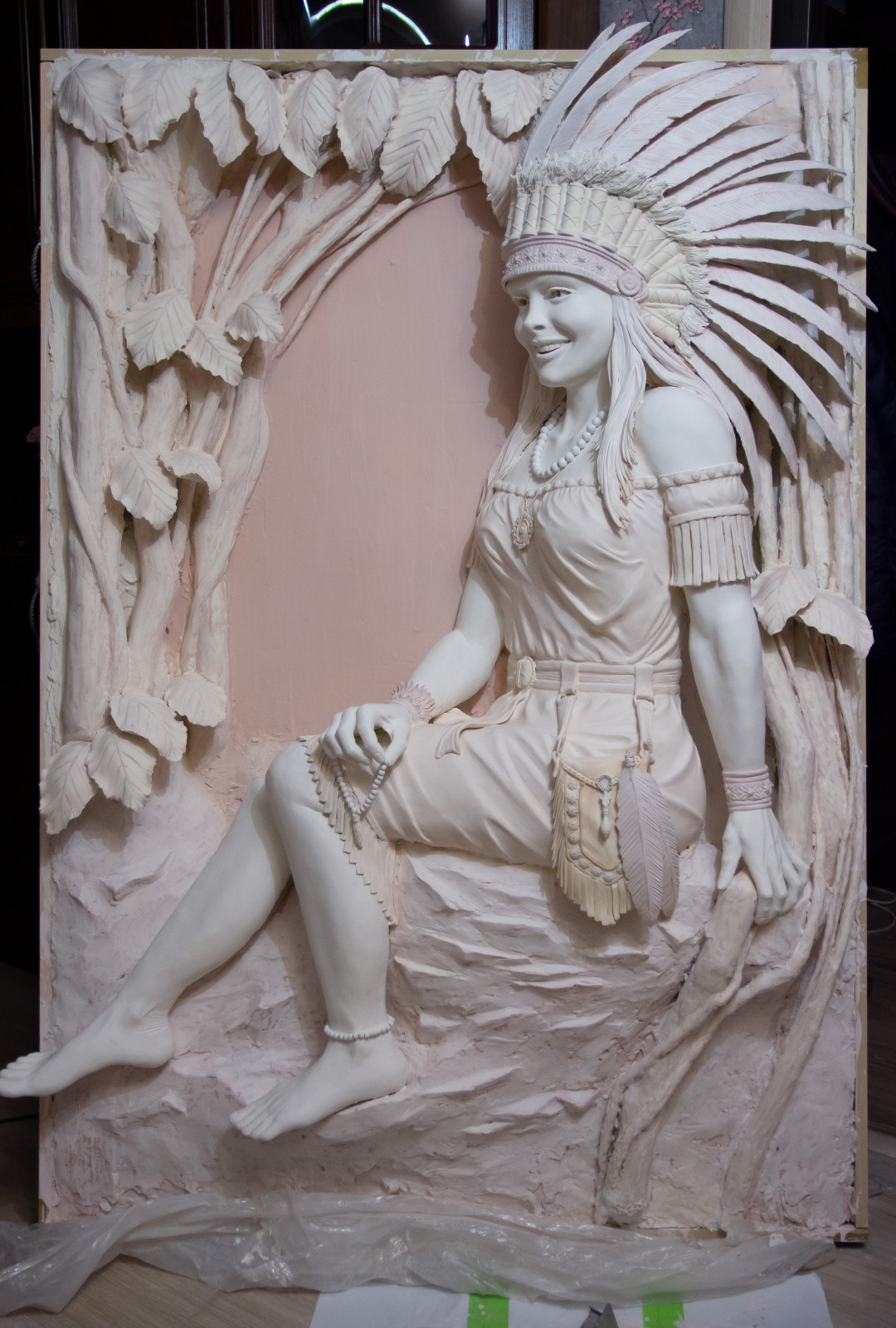Барельеф "Индианка"
