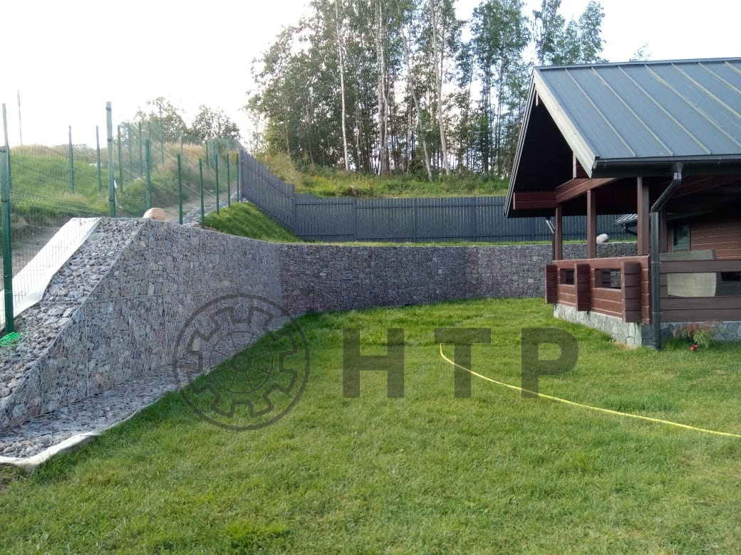 Подпорные стенки из габионов