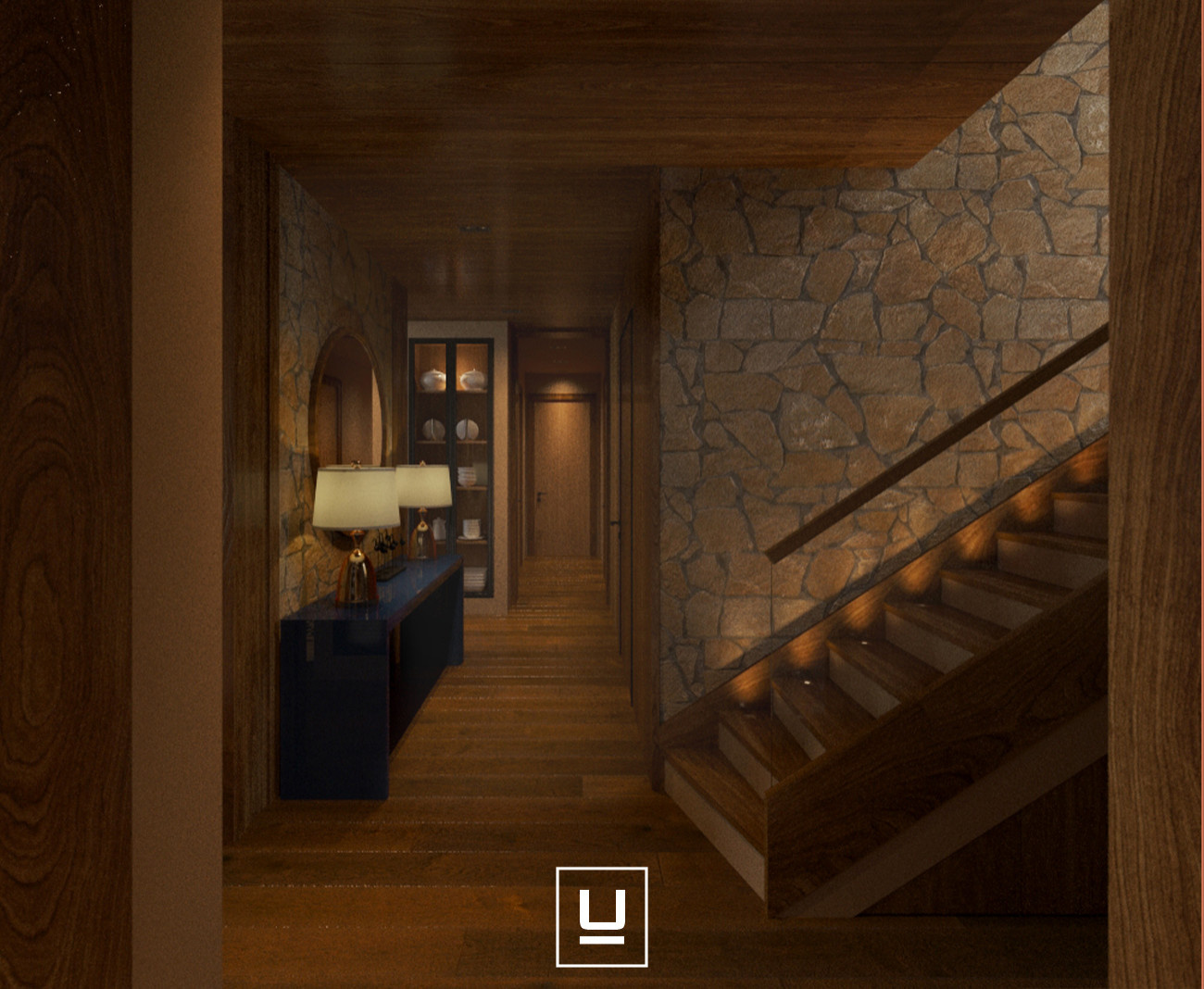 ДОМ В СТИЛЕ ШАЛЕ (91,4 КВ.М - ГОСТИНАЯ, КУХНЯ, ЛЕСТНИЦА)