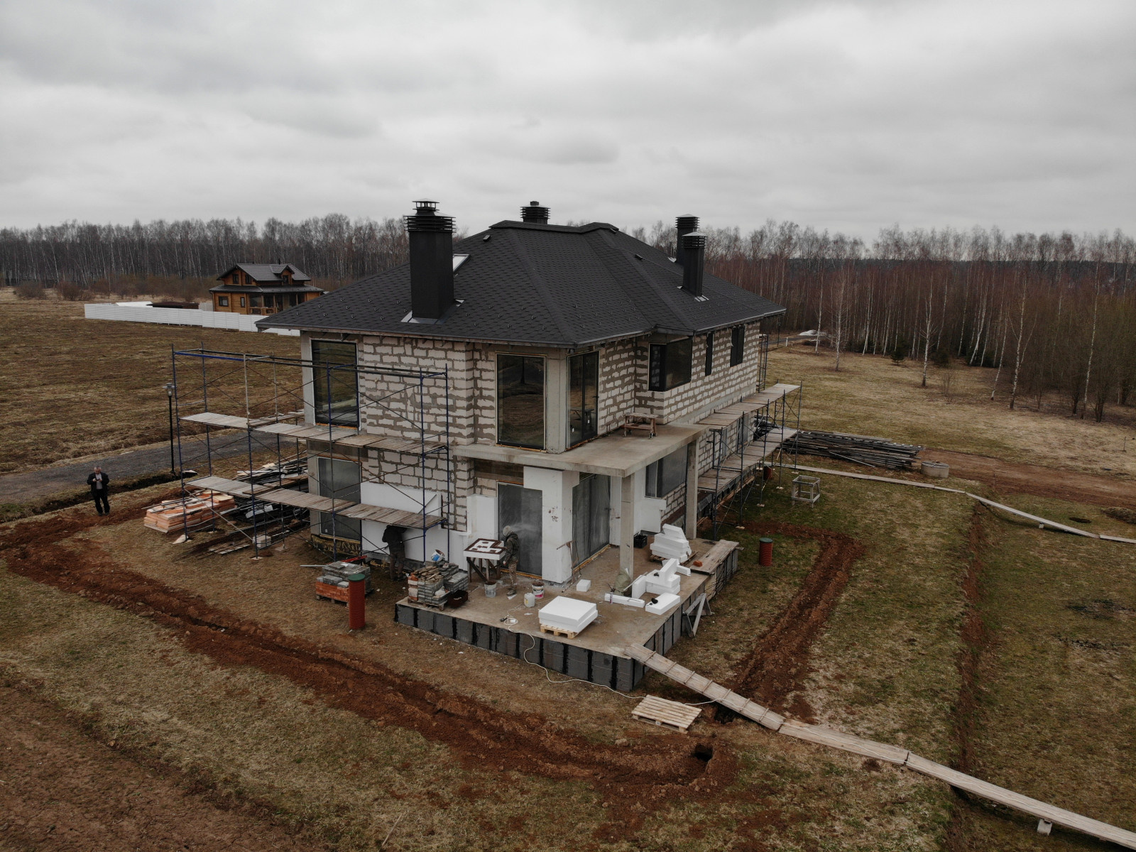 Декоративная штукатурка имитирует фактуру Дерево Visage Ceresit, газобетон и ППС