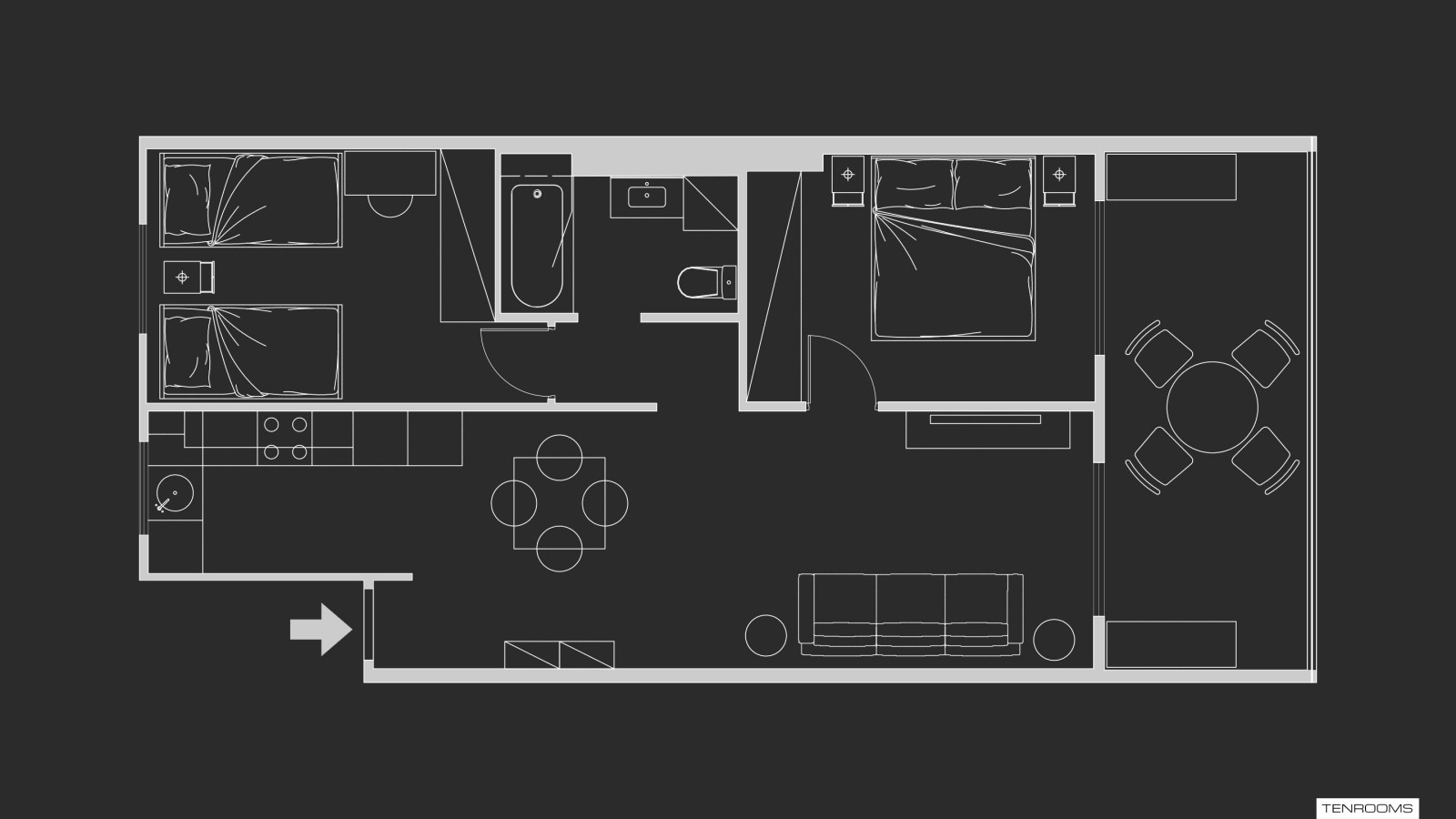 Apartamento en Las americas. Complejo Optimist. (3D-projecto)