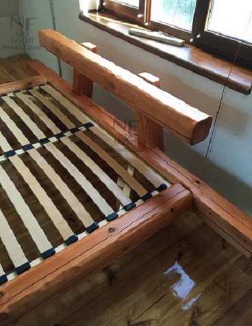 Rustic bed | Vintage wooden bed | Wooden bed