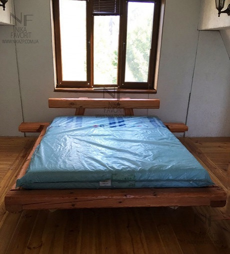 Rustic bed | Vintage wooden bed | Wooden bed