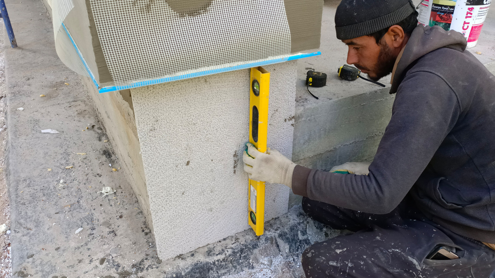 Утепление фасадов газобетонного дома, имитация дерева, камень и плитка