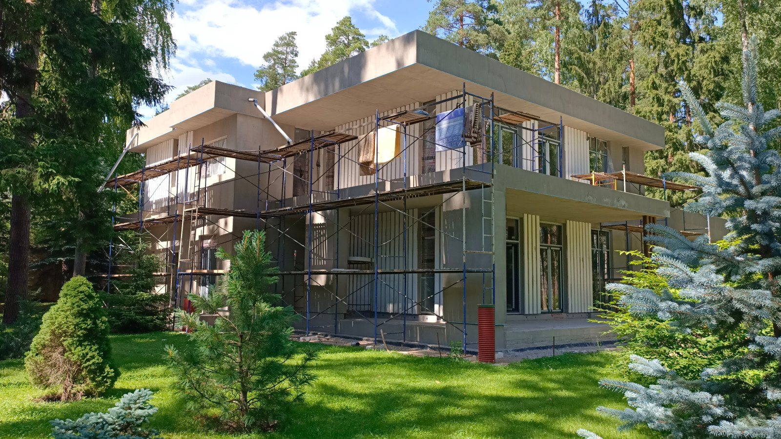 Утепление фасадов газобетонного дома, имитация дерева, камень и плитка