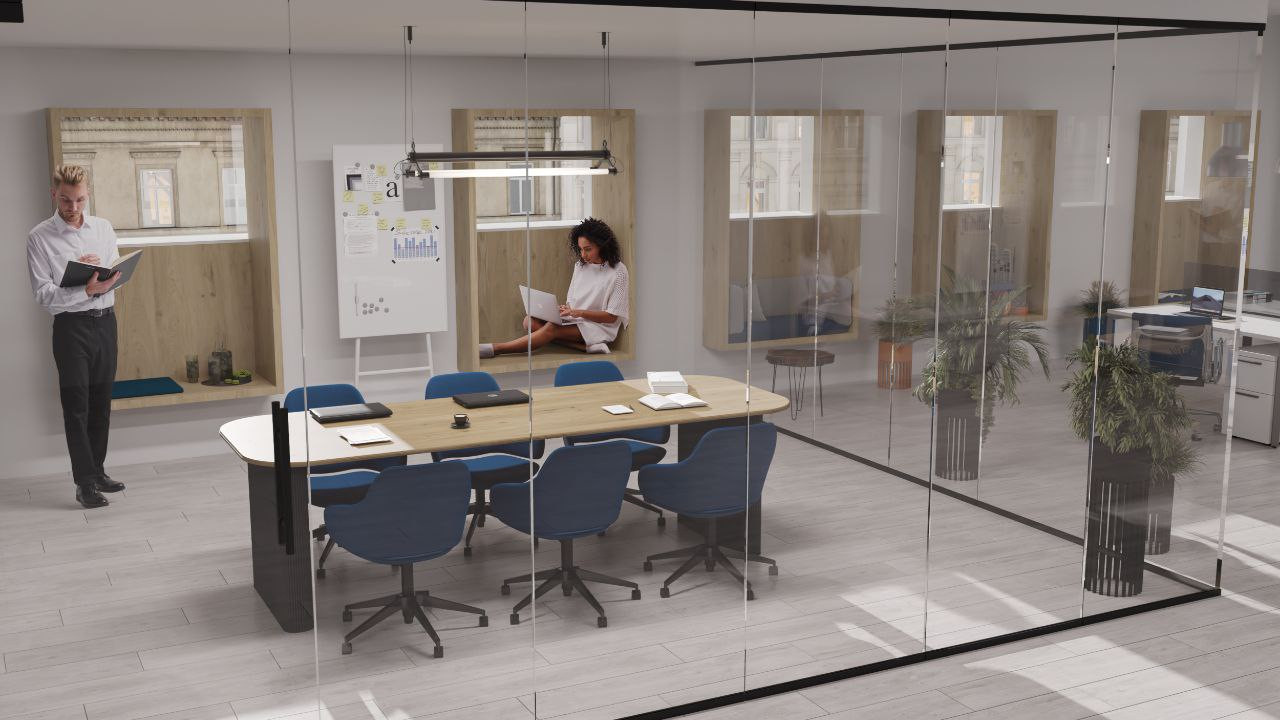 Firmenbüro im Loft-Stil