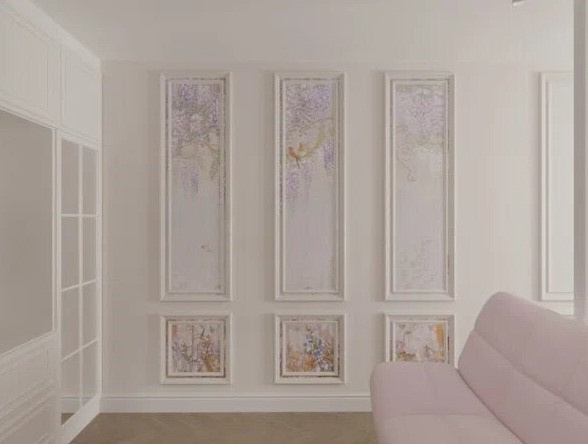 Молдинги в спальне