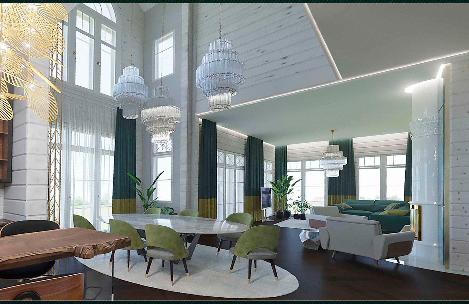 Проект загородного дома в  КРАСНОВИДОВО (ПОДМОСКОВЬЕ)