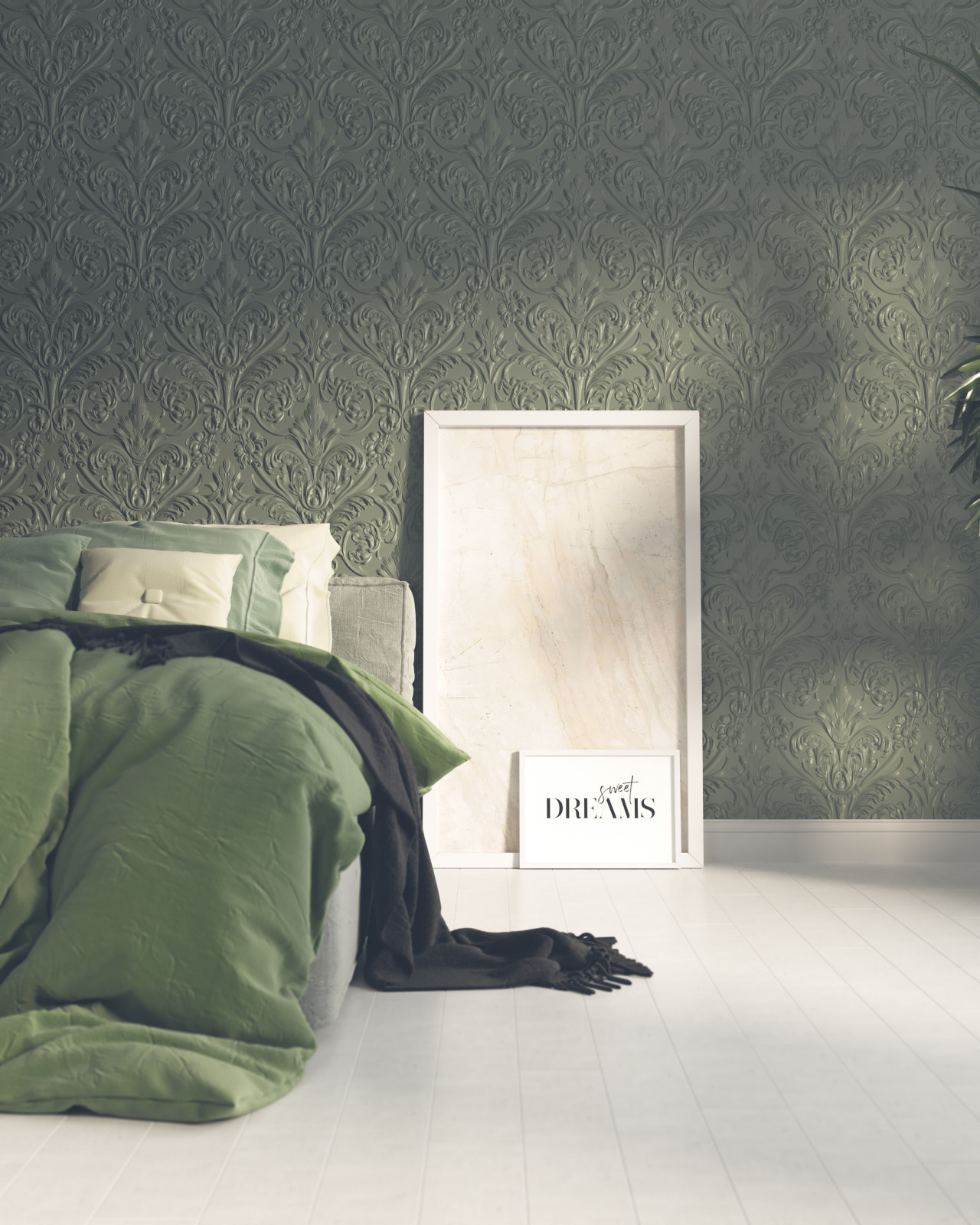 Гипсовые обои Wallcrusta в интерьере