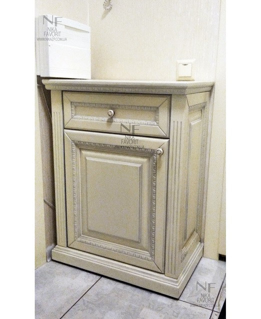 WOODEN STAND / WOODEN NIGHT STAND with decors and patina