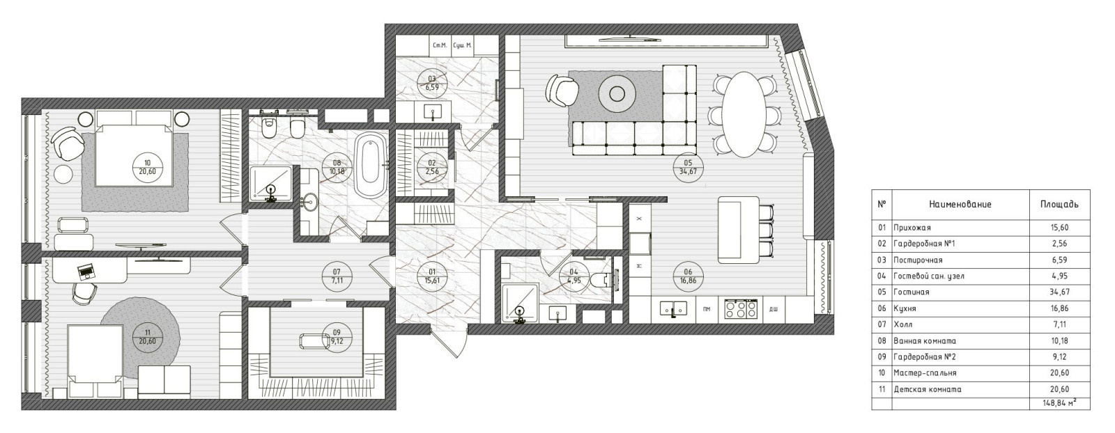 ЖК Barrin House 148 м2