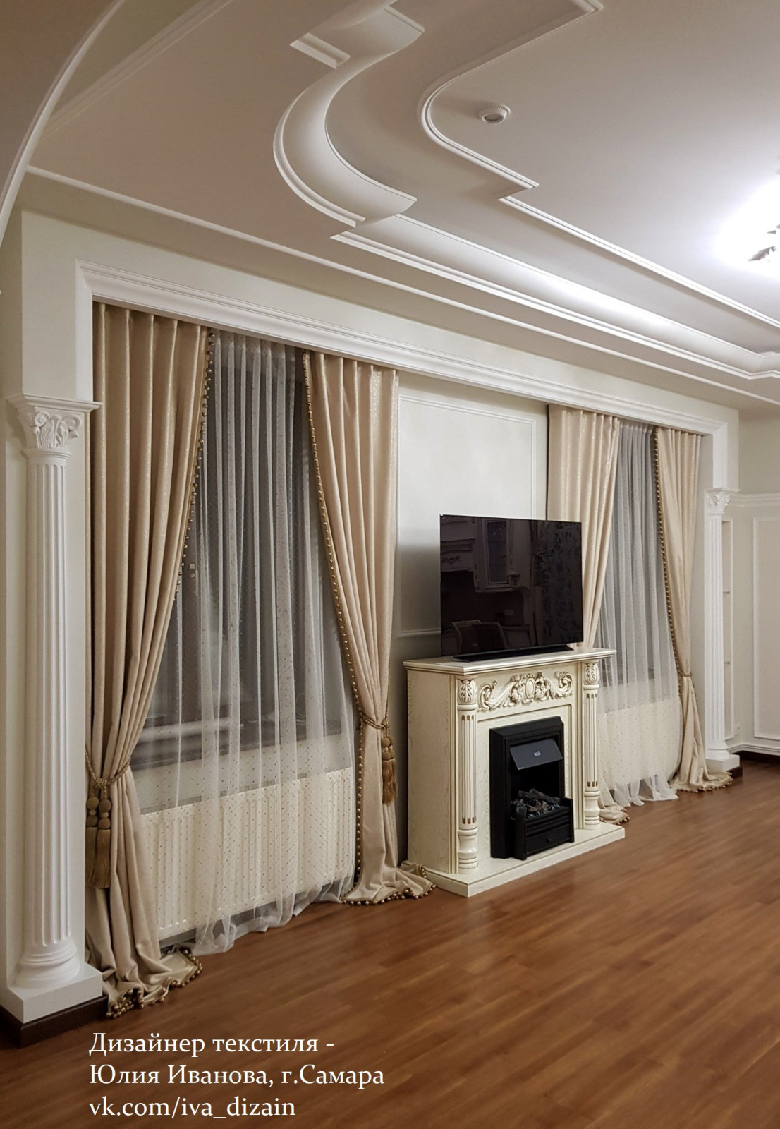 Коттедж в с интерьером в классическом стиле.