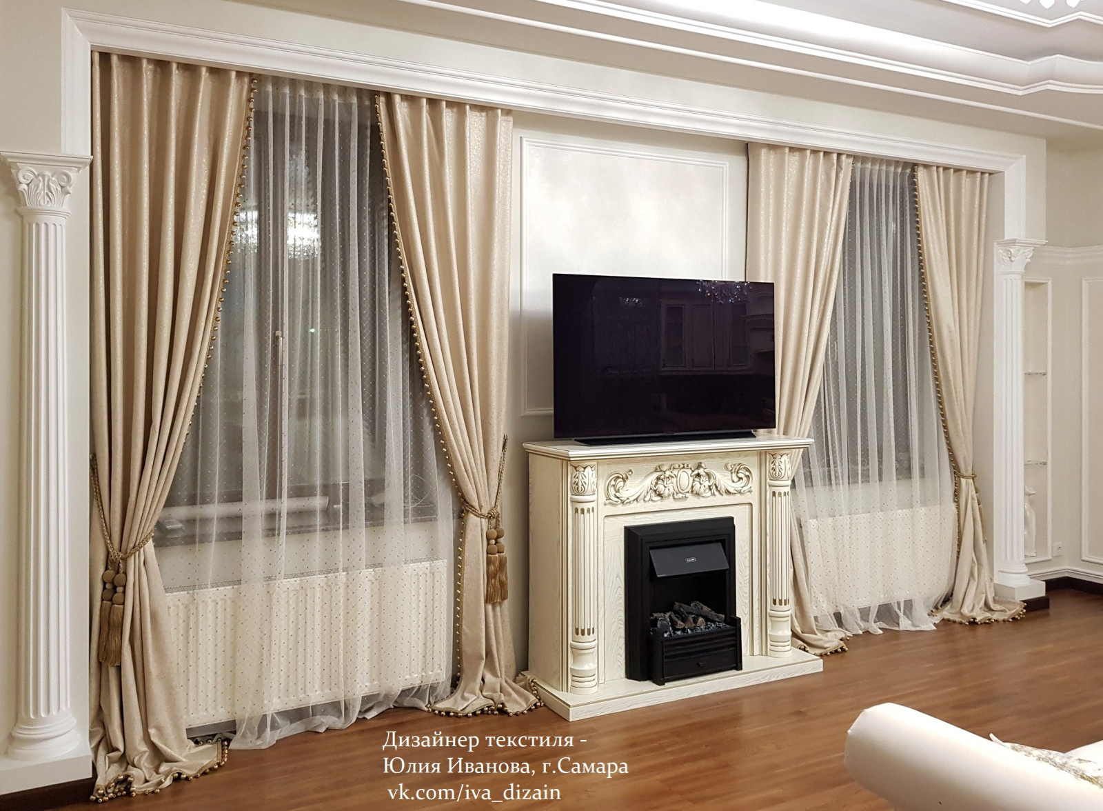 Коттедж в с интерьером в классическом стиле.