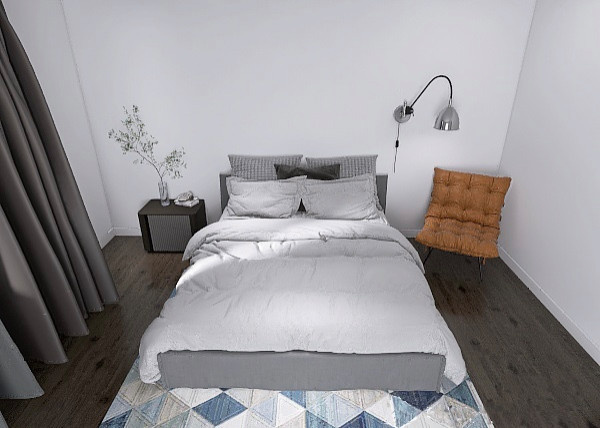 Обложка проекта: Хоумстейжинг спальни для квартиры под аренду.