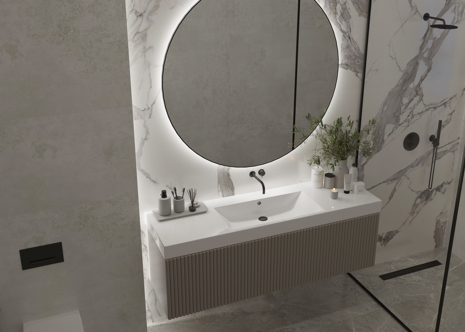 Проект санузла в трехэтажном доме на улице Красная в городе Калининград