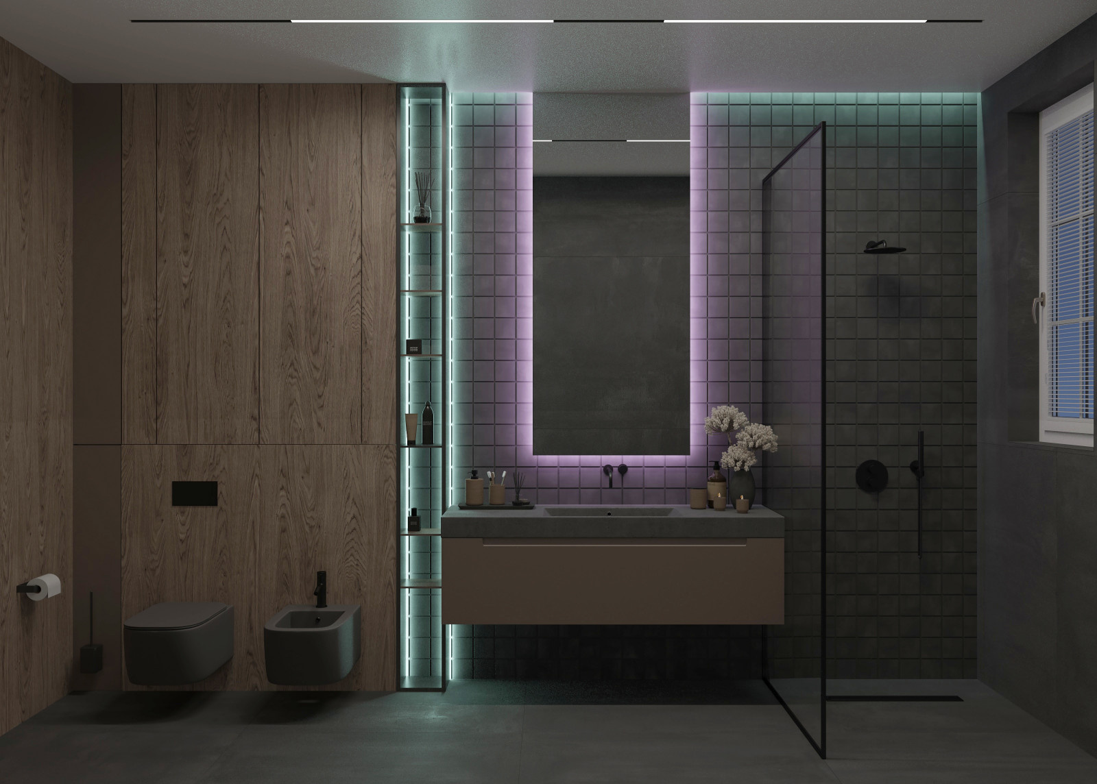 Проект санузла в мастер-спальне в 3-х этажном доме в г. Калининград