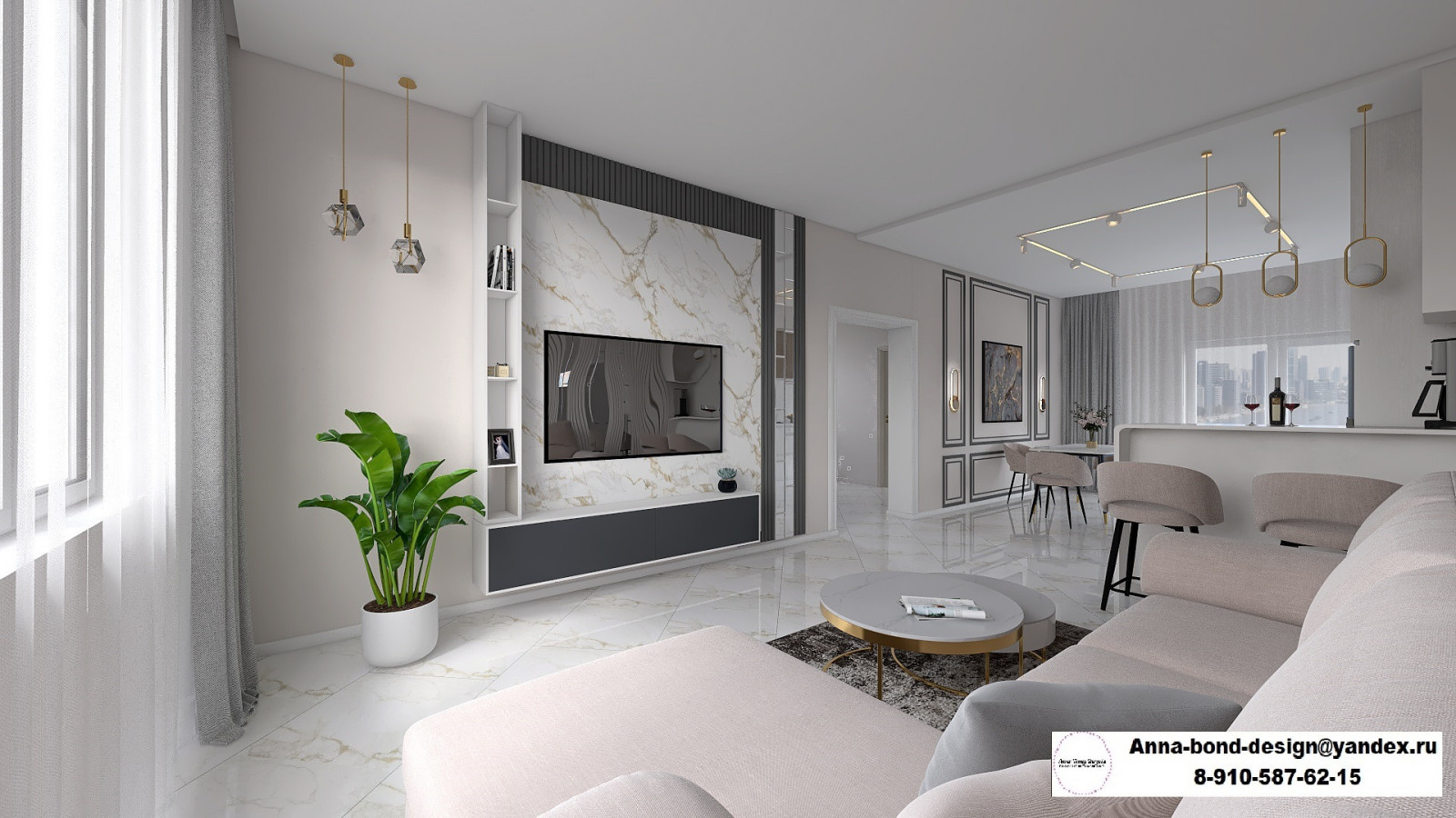 Кухня-гостиная. Частный дом.