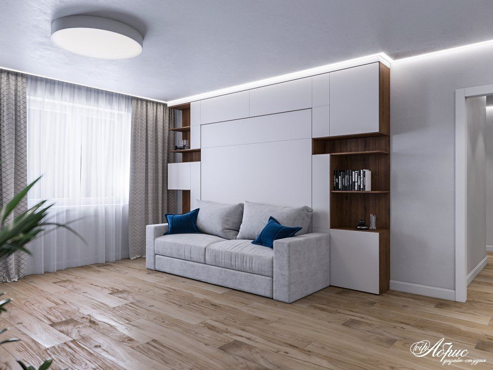 Дизайн интерьера однокомнатной квартиры (г. Конаково)