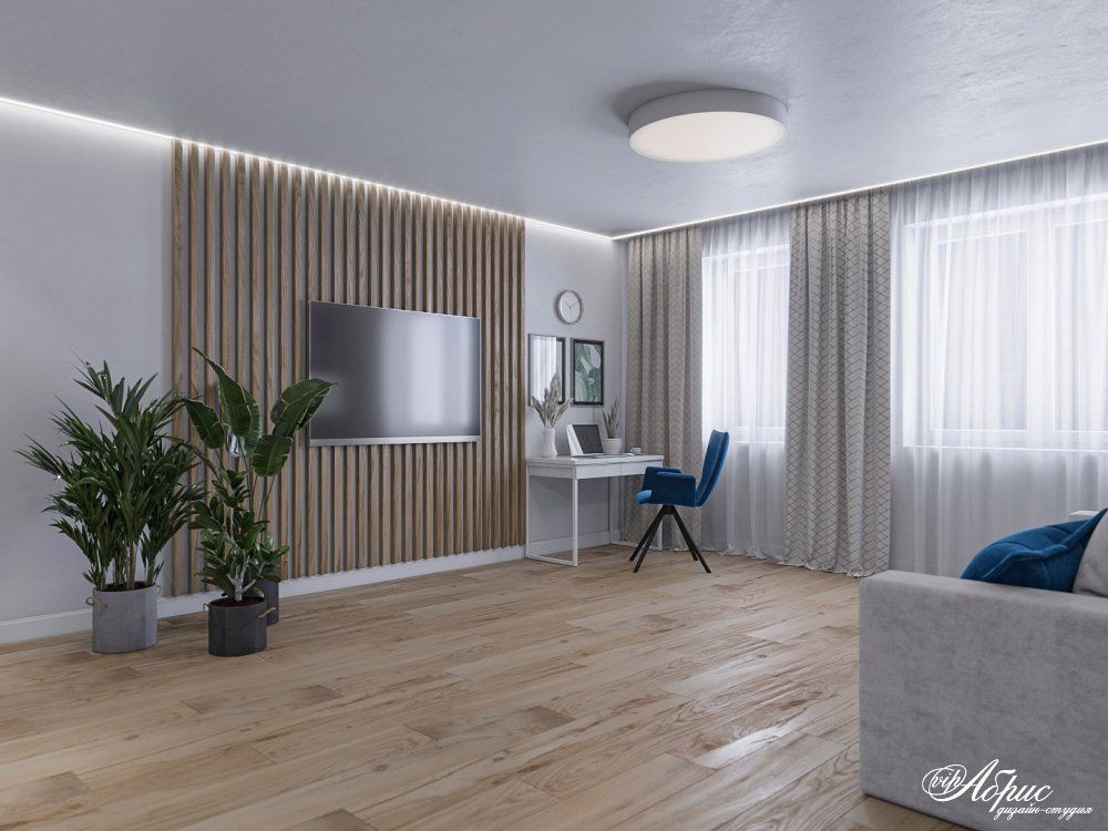 Дизайн интерьера однокомнатной квартиры (г. Конаково)