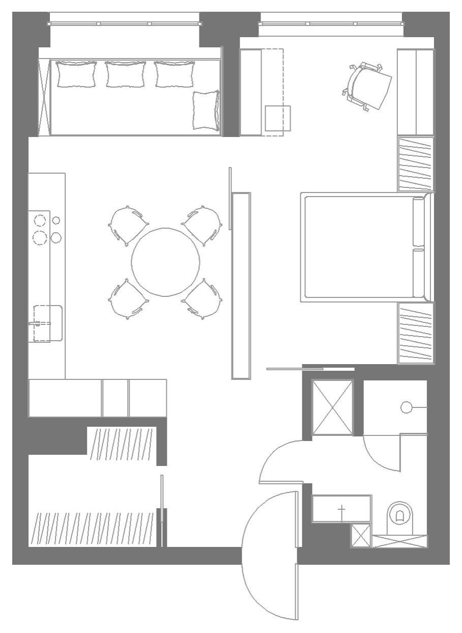 Квартира в ЖК Фамилия, 50 м2