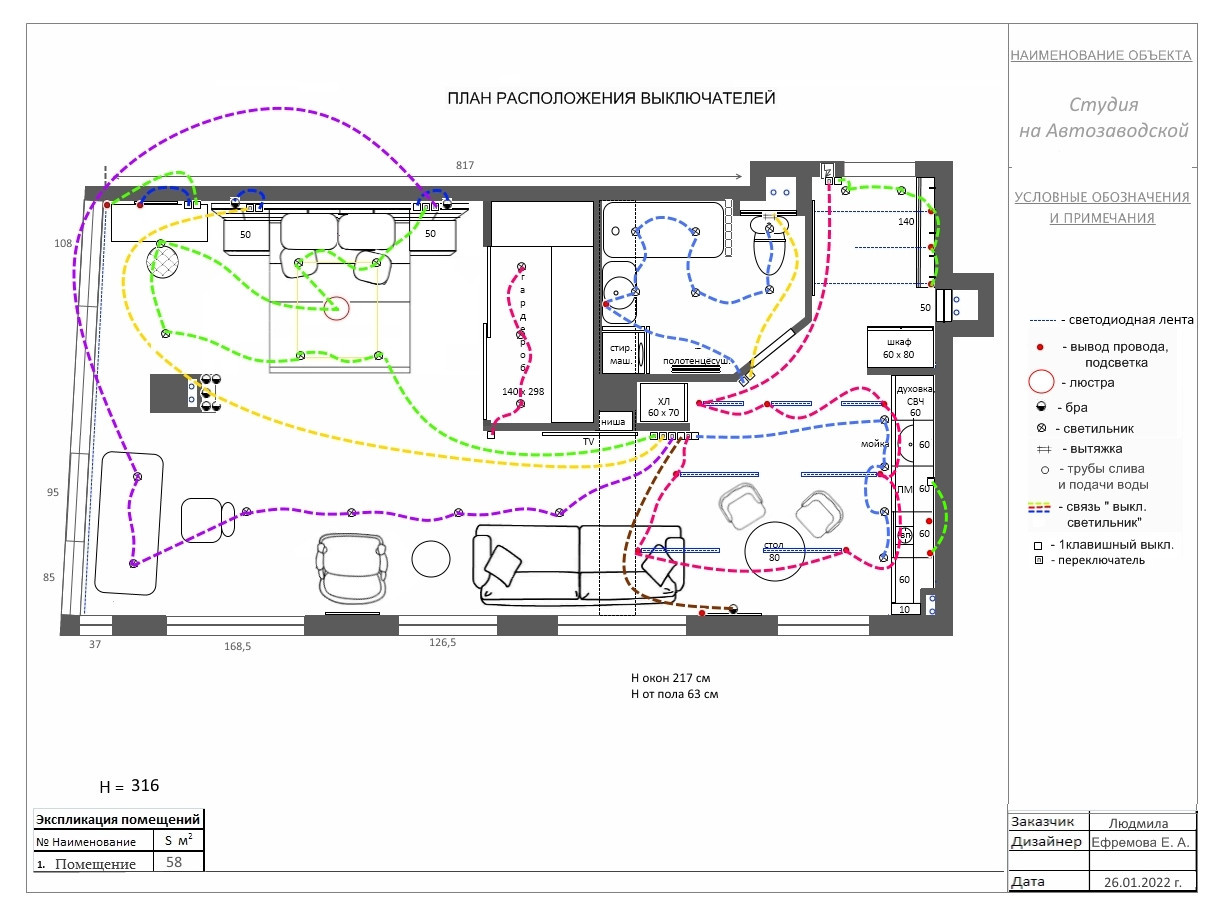 Студия на Автозаводской для Людмилы Бельских 2022 год
