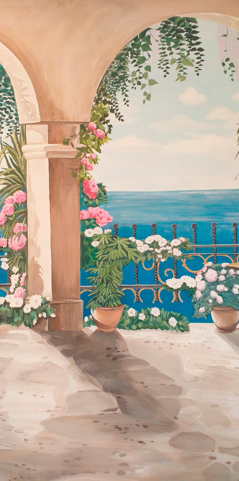 Роспись гостиной в классическом стиле