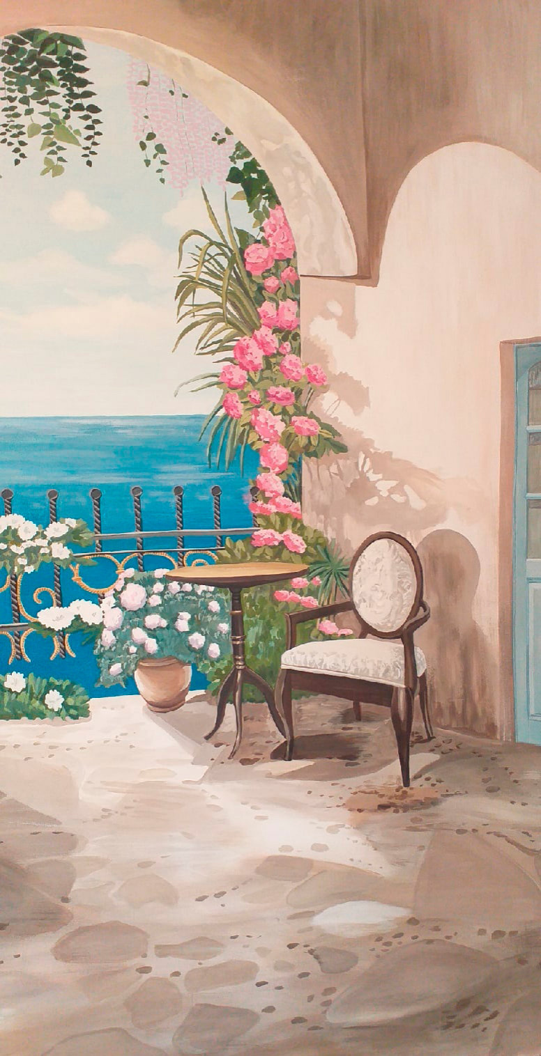 Роспись гостиной в классическом стиле