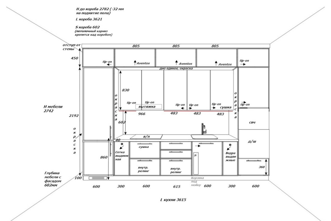 Нежная кухня-гостиная с розовой мебелью