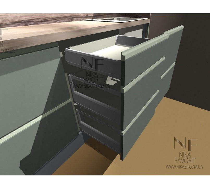Contemporary Kitchen MDF doors, Blum fittings