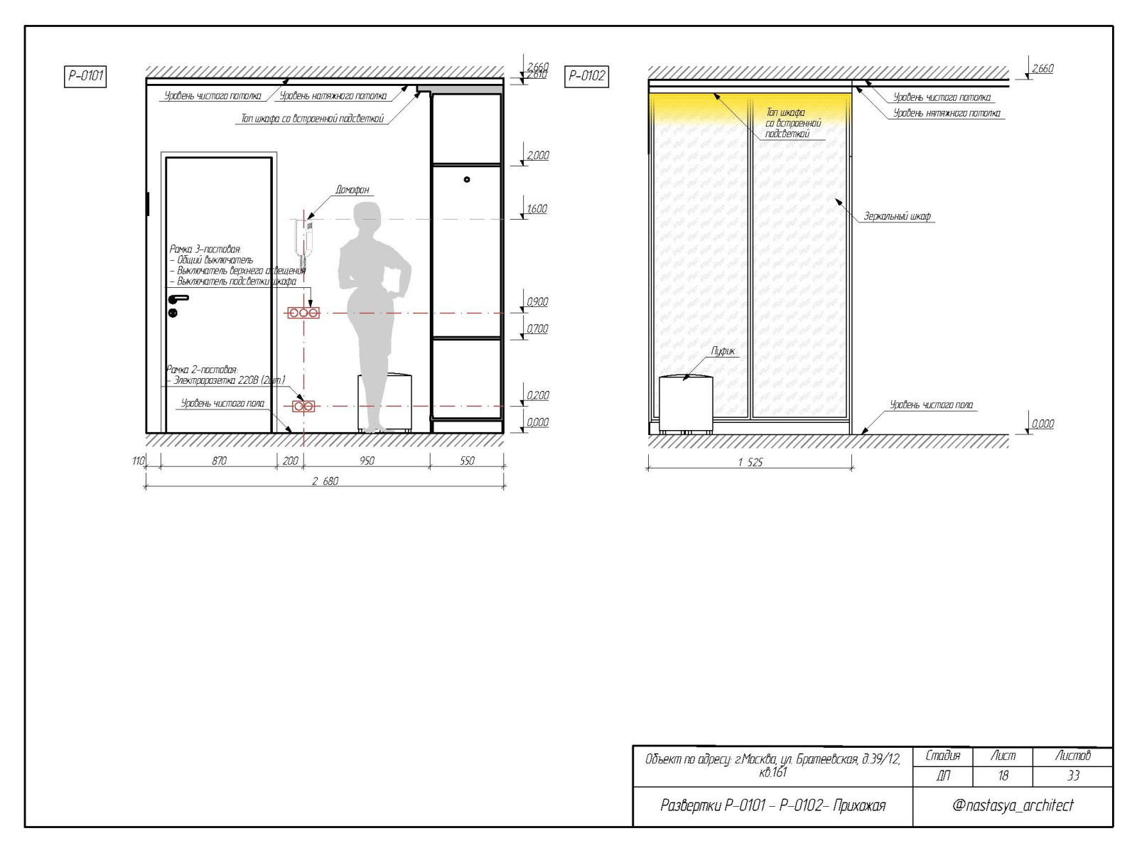 Развертка прихожей
