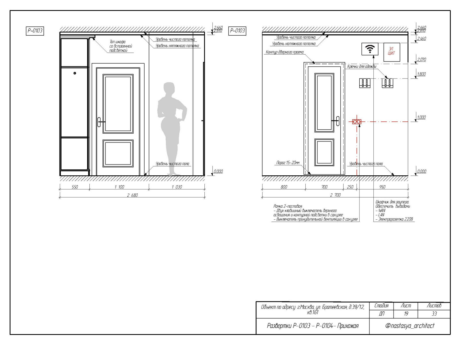 Развертка прихожей