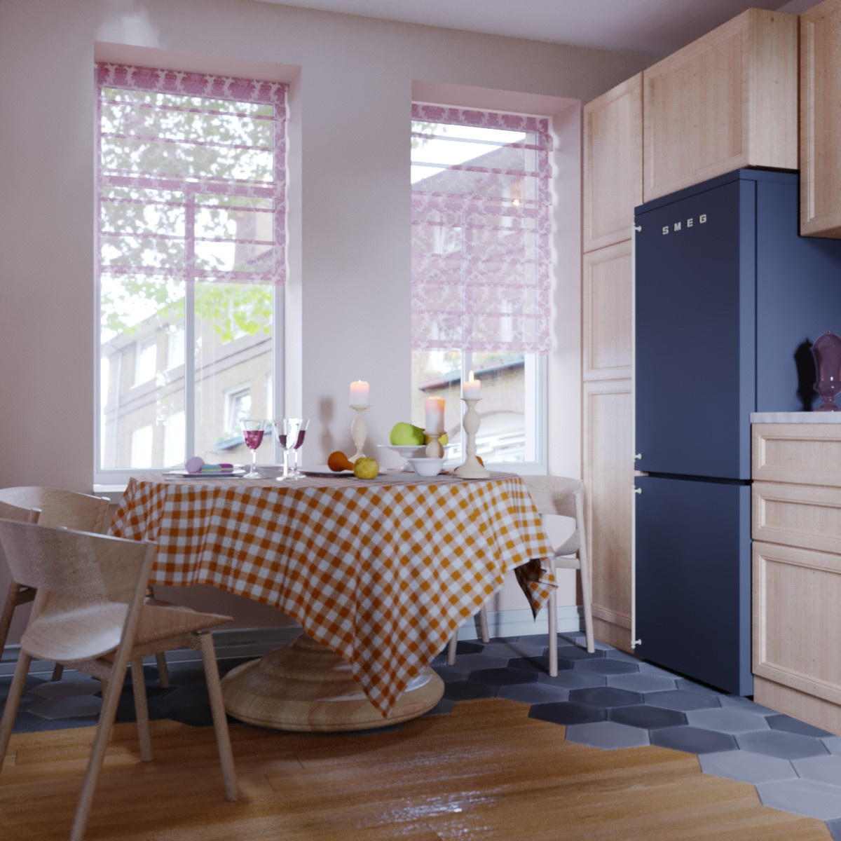 Dining-kitchen area