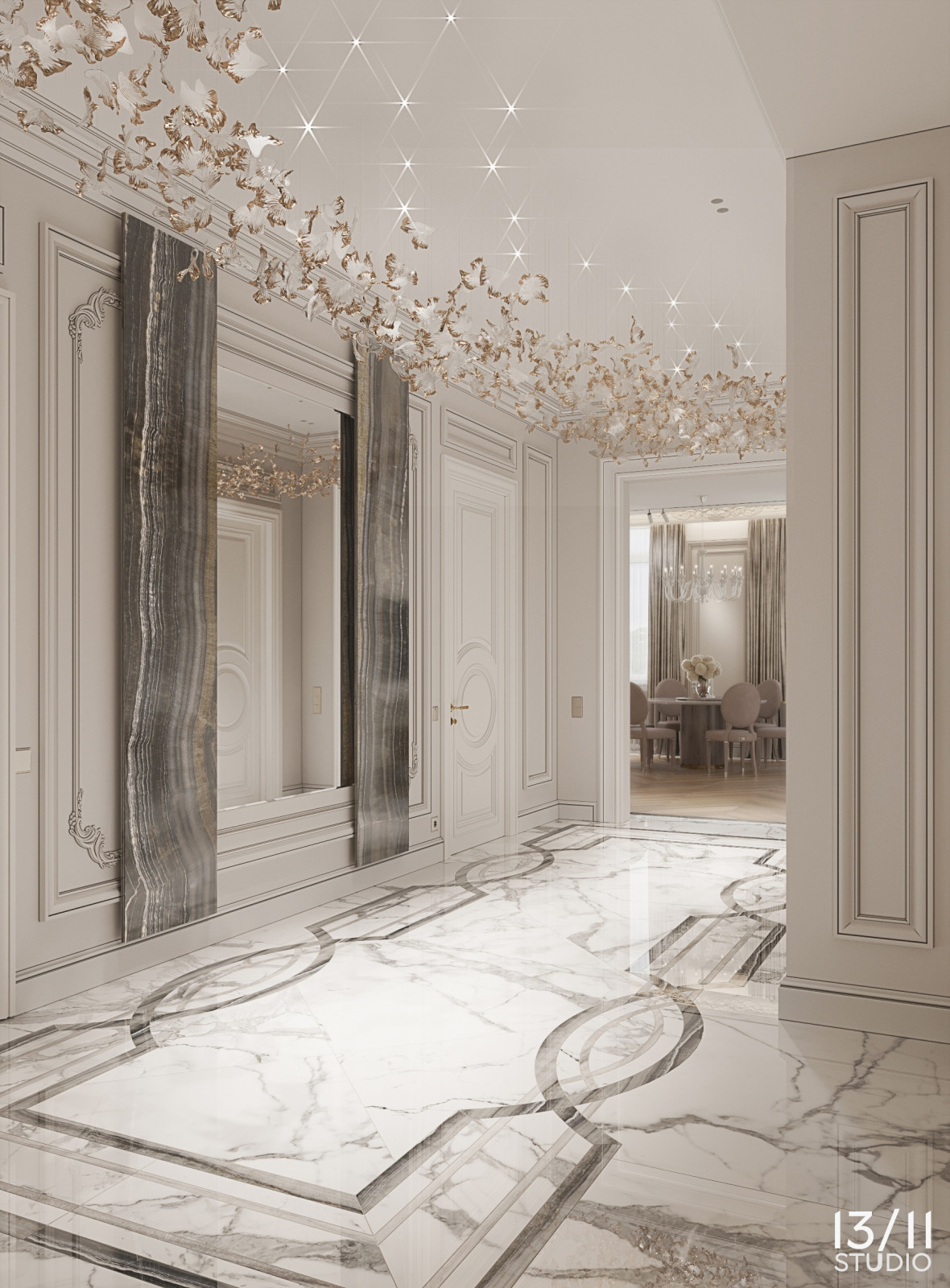 Трехкомнатная квартира в современной классике