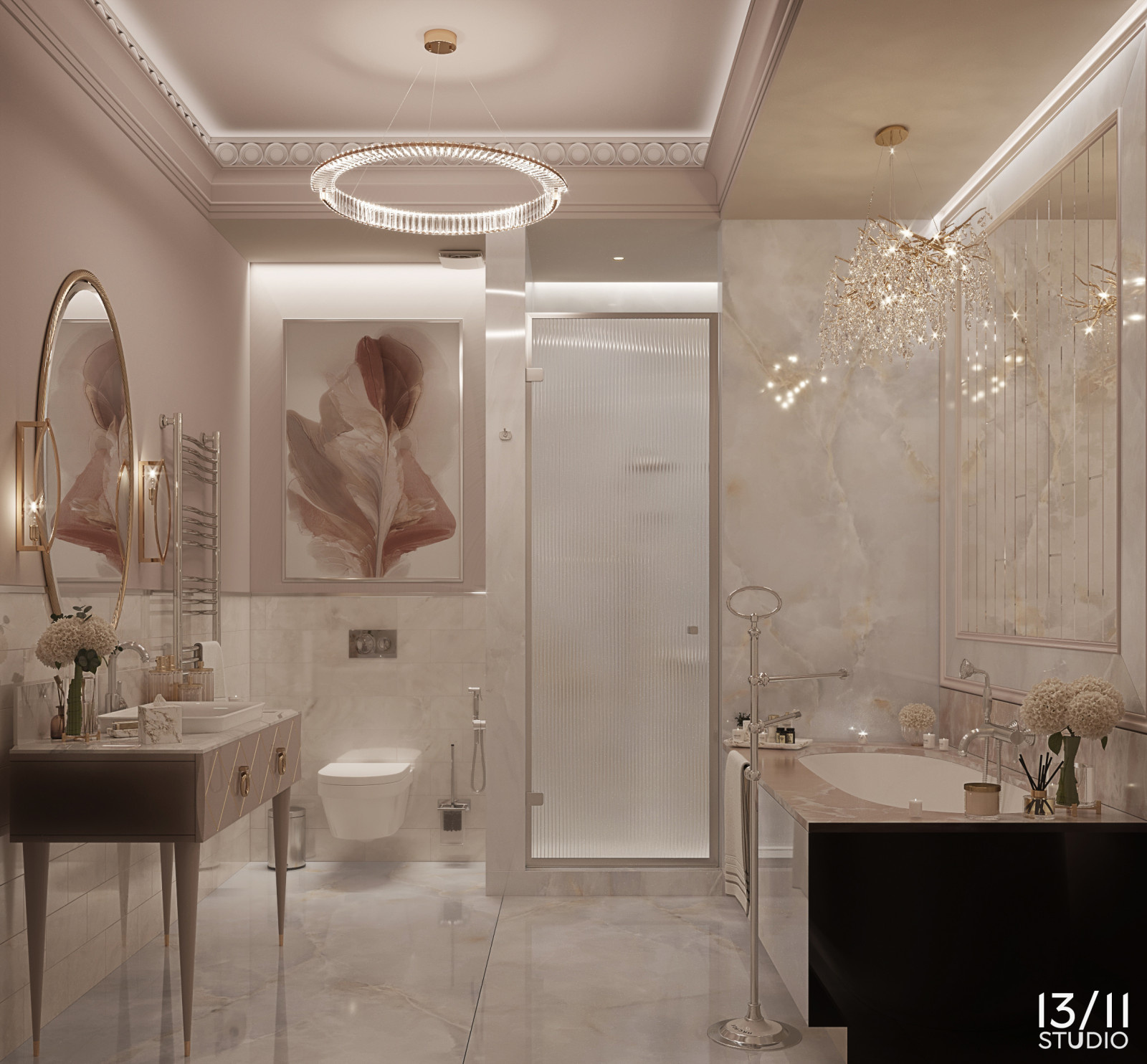 Трехкомнатная квартира в современной классике