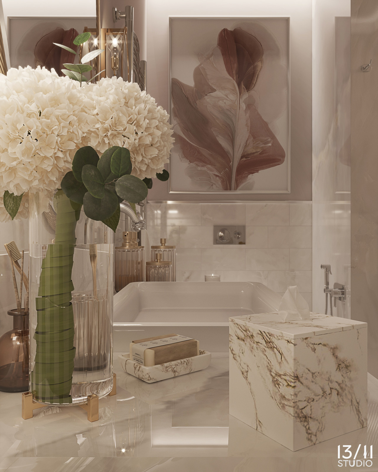 Трехкомнатная квартира в современной классике