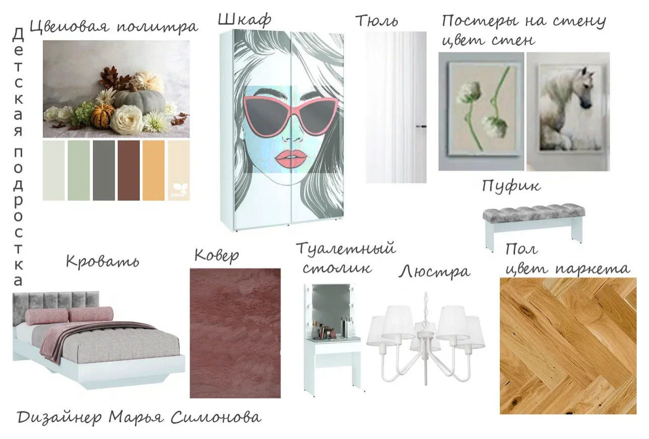 Коллаж-спальня.