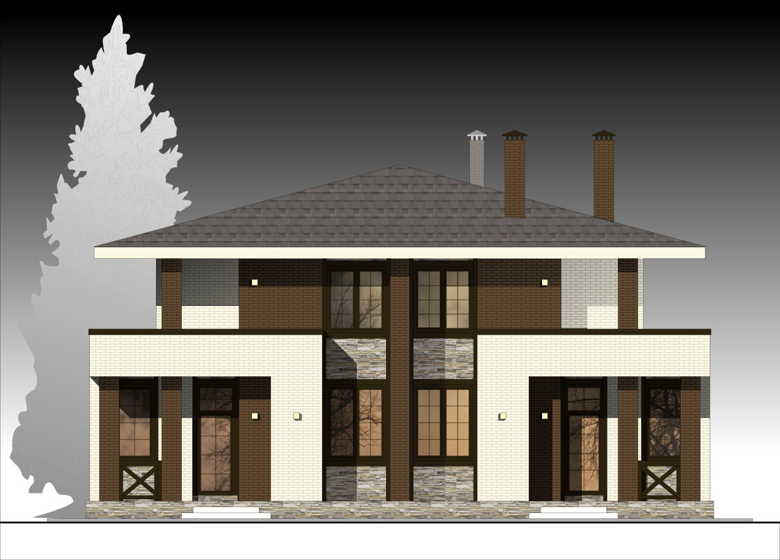 Проект коттеджа на 215м2