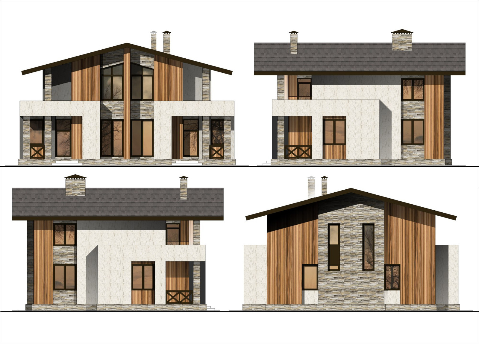 Проект коттеджа на 215м2