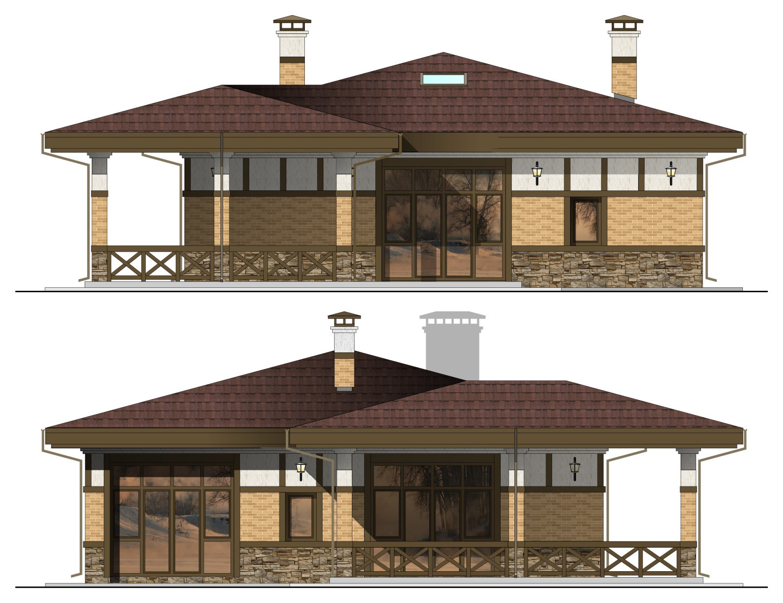 Одноэтажный дом площадью 127,5м2