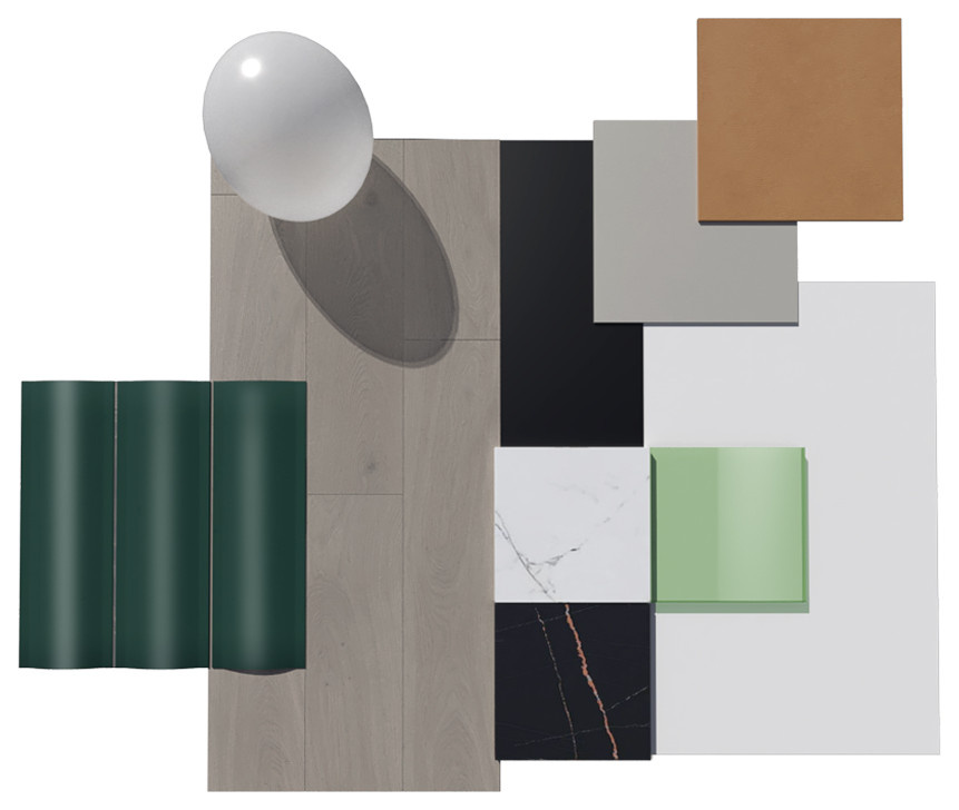 Квартира-студия в ЖК HILL 8. Карта материалов