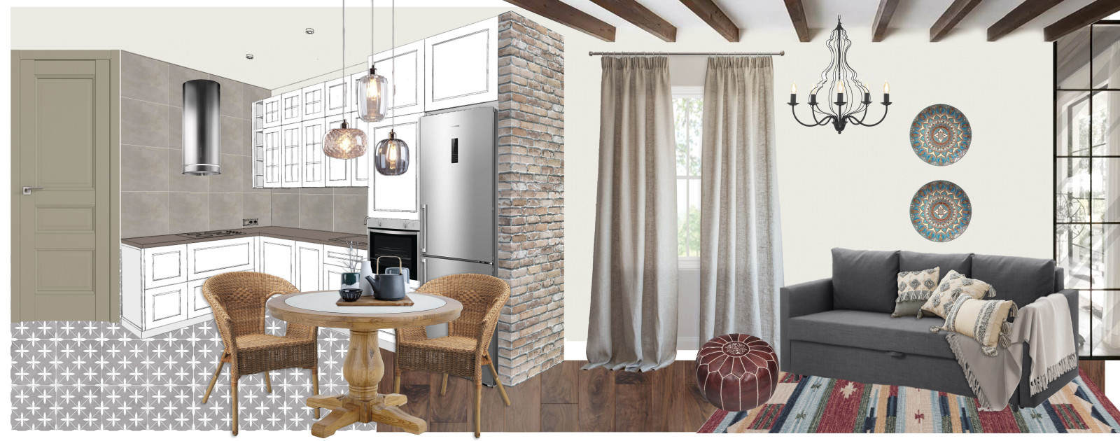 Кухня-гостиная