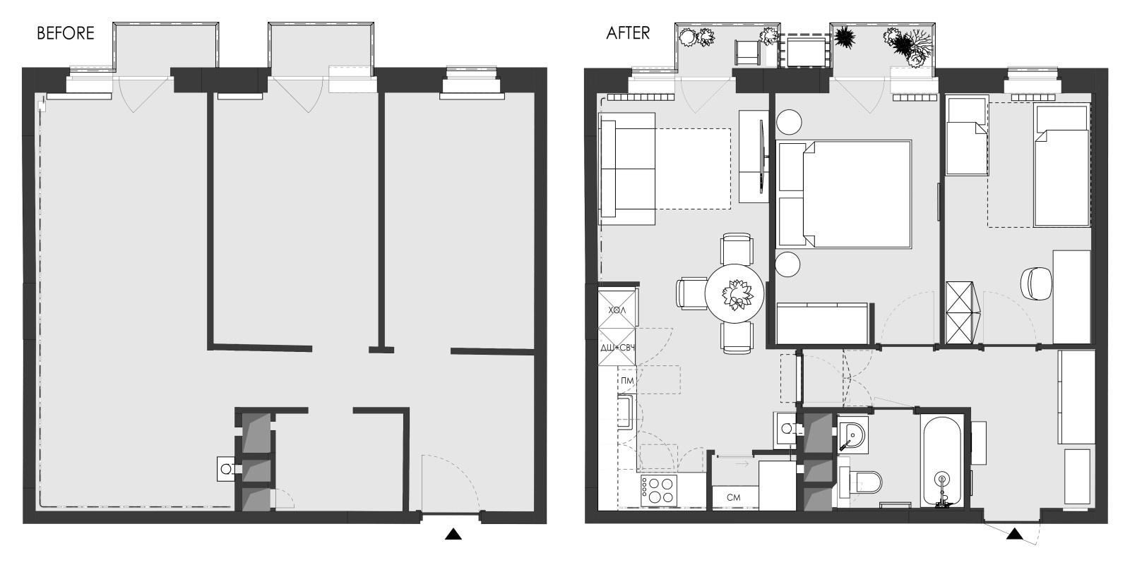 Южная Долина до/после