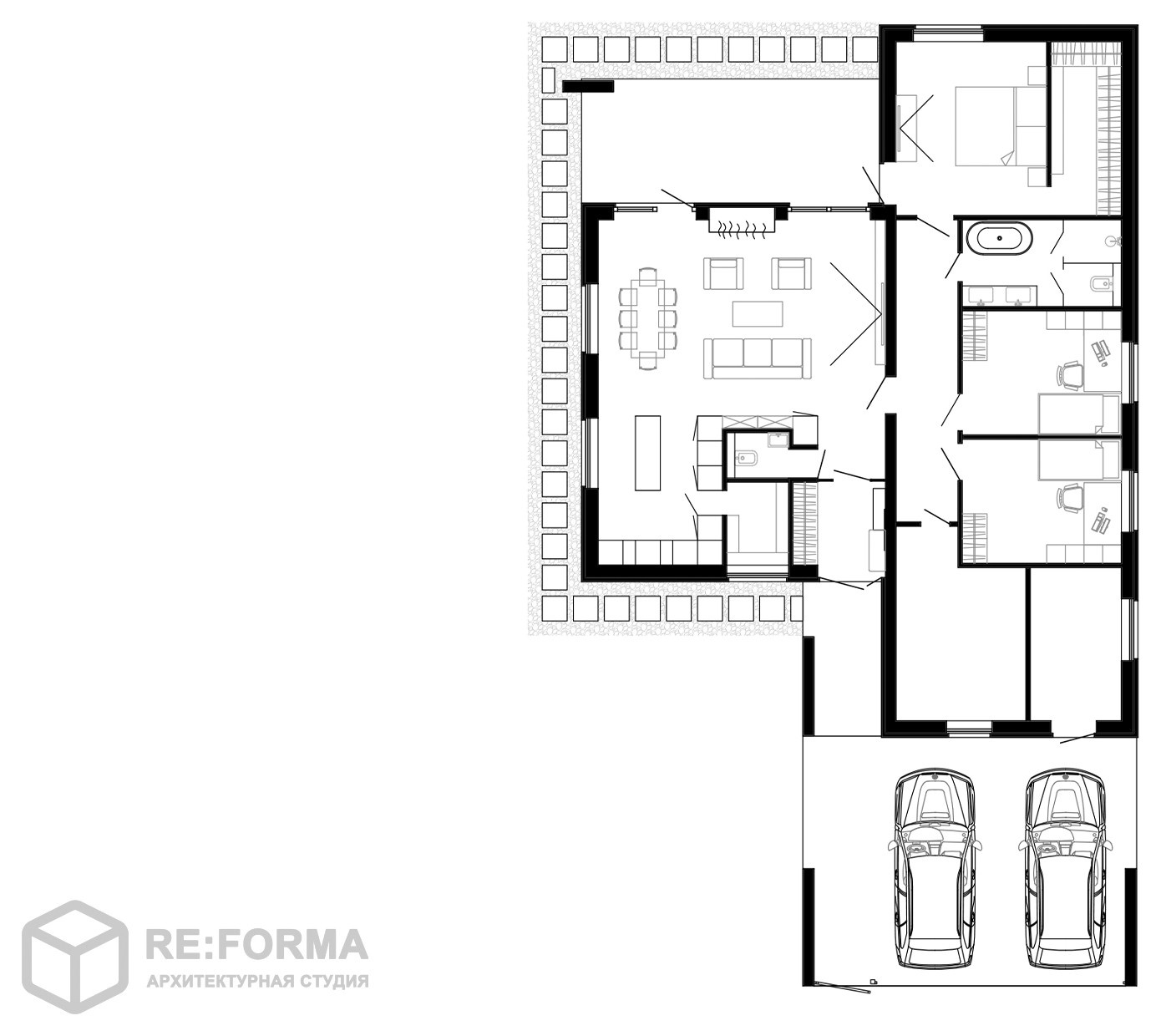 Обложка проекта: Дом с плоской кровлей для молодой семьи