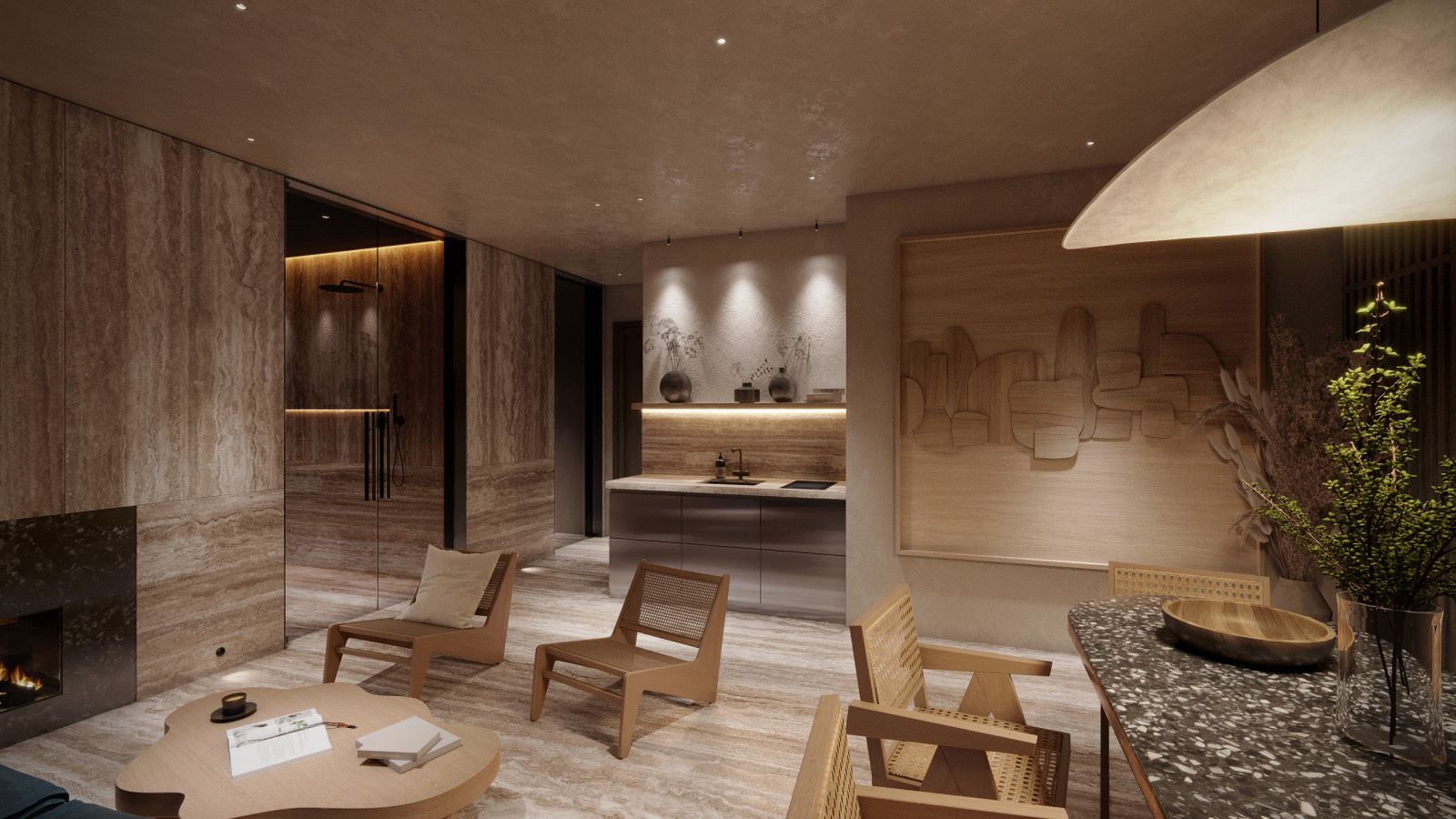 Интерьер подмосковного брусового дома компании Honka