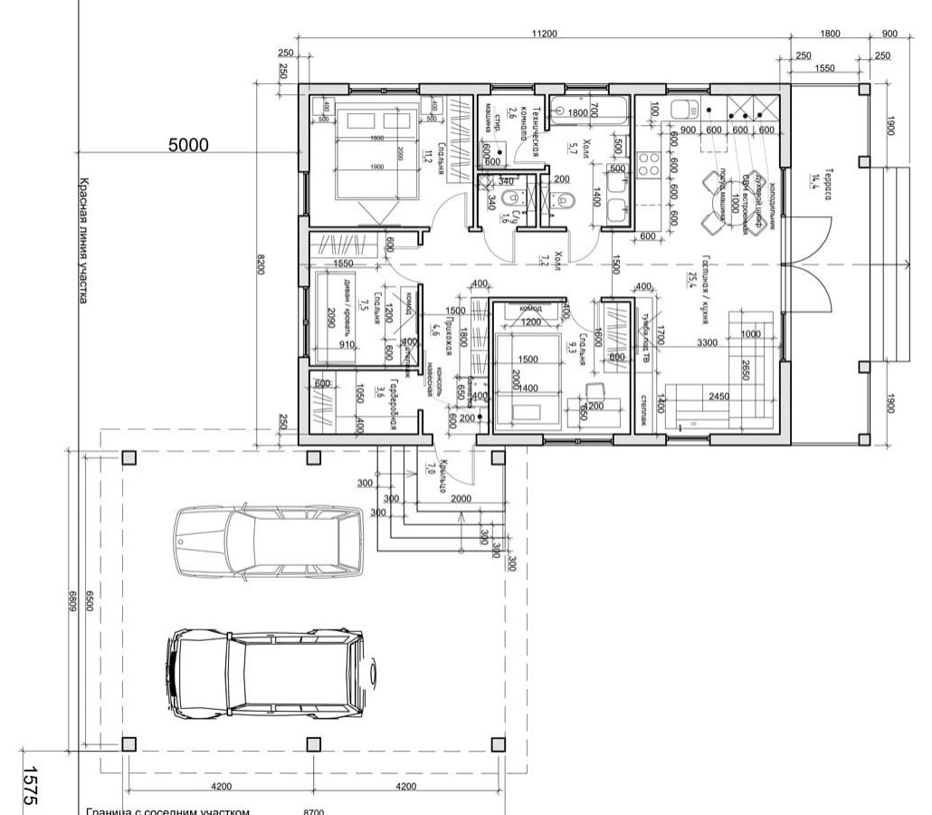 Дом с террасой в скандинавском стиле