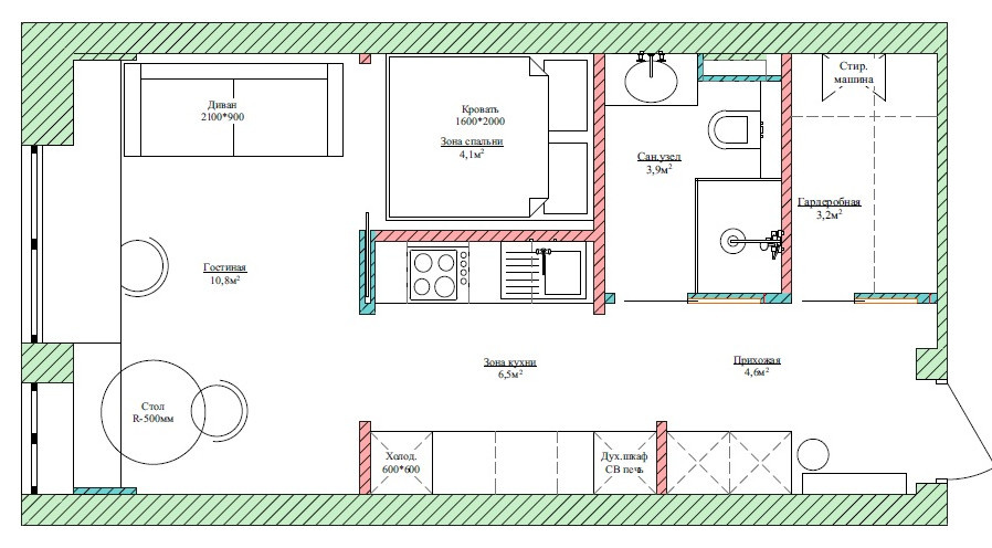 ЖК Вивальди - отделка квартиры-студии в новостройке на ул. Новочеремушкинская