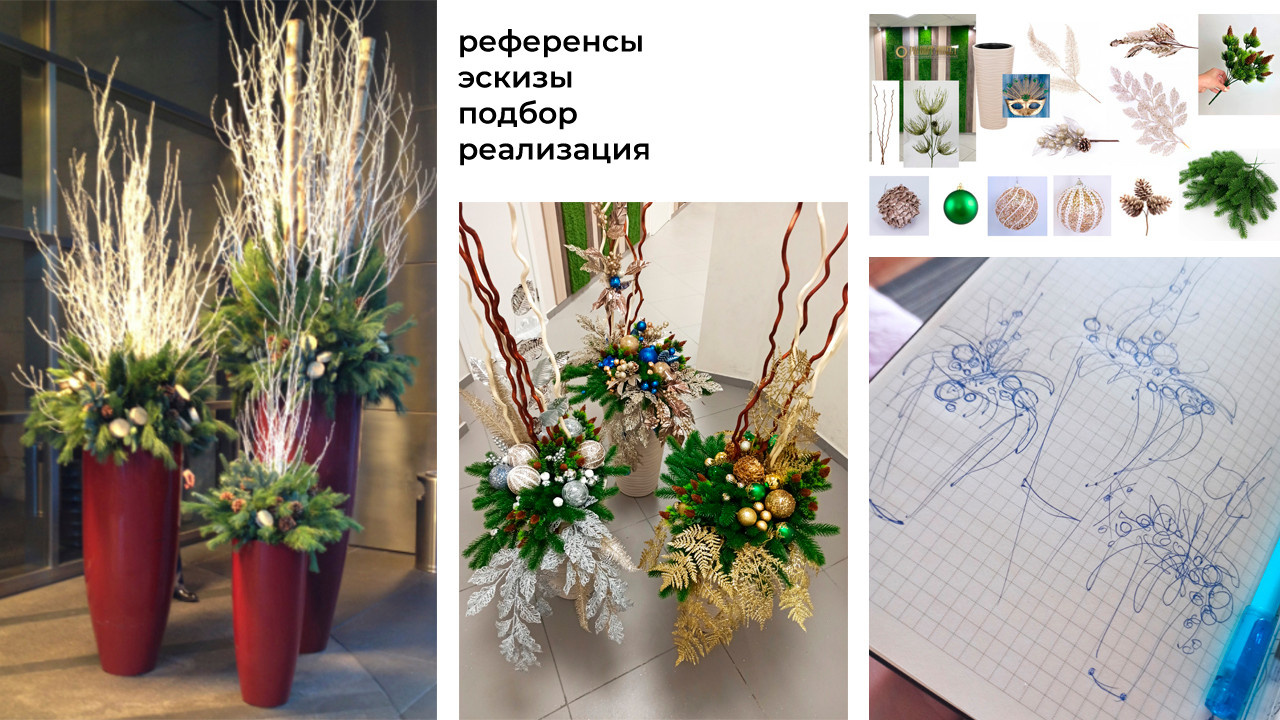 Новогоднее оформление частных интерьеров и офисов