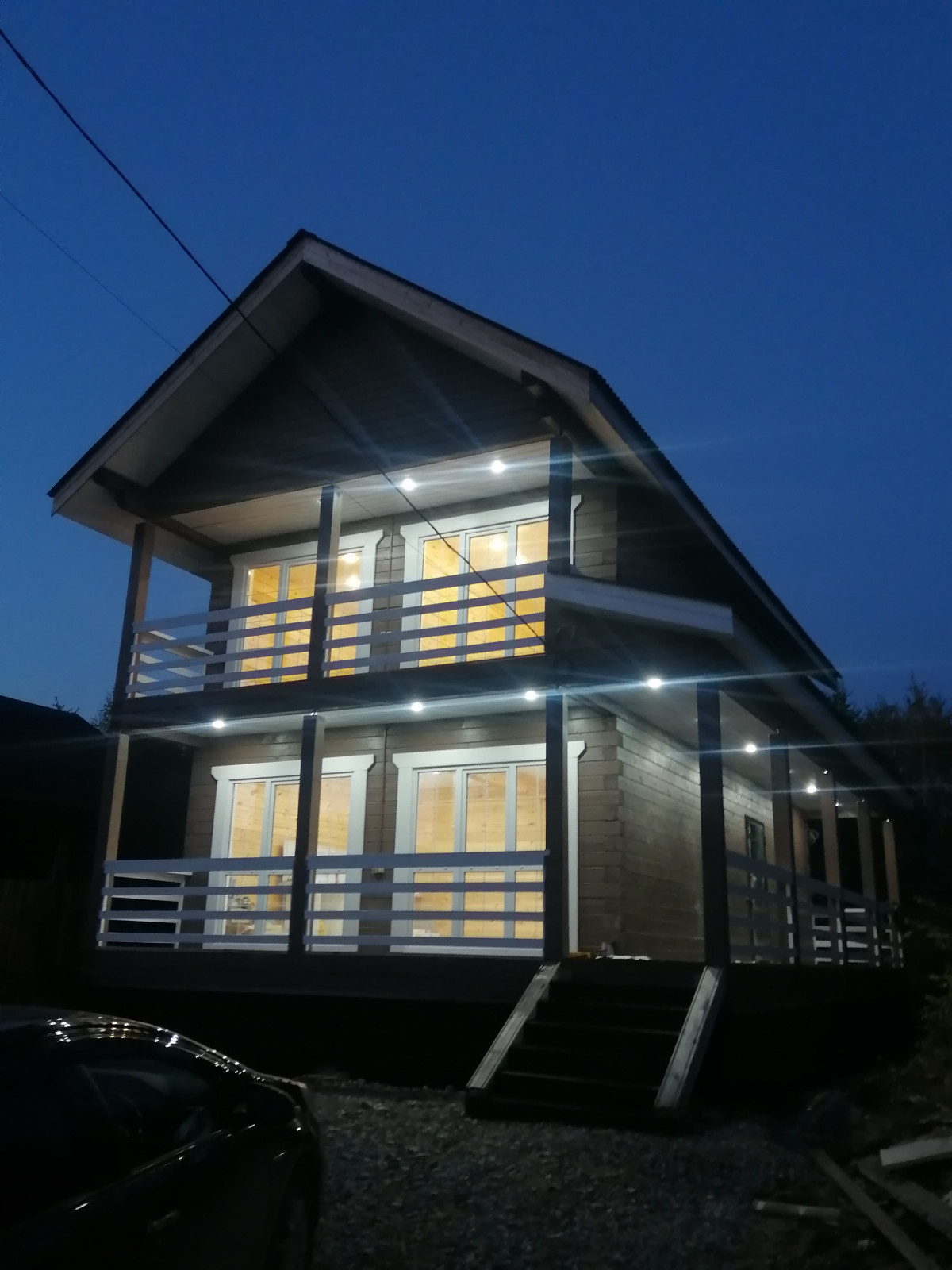 Двухэтажный дом из газобетона