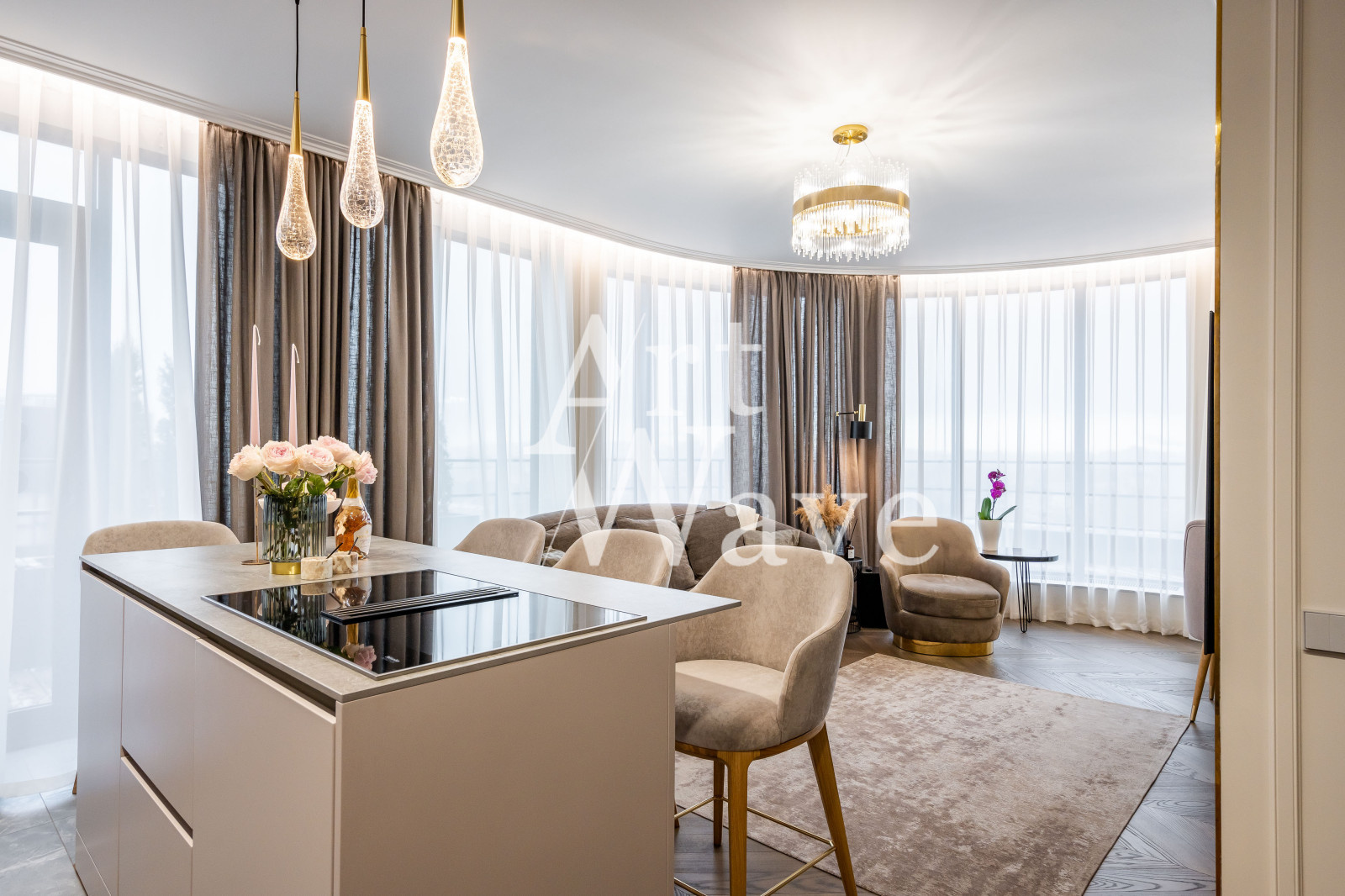 Обложка проекта: Кухня в ЖК "Пять Звезд" Санкт-Петербург